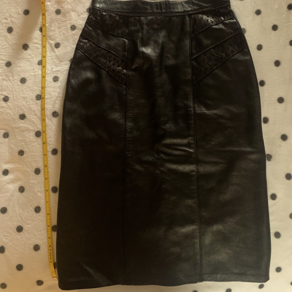 Vintage faux leather skirt